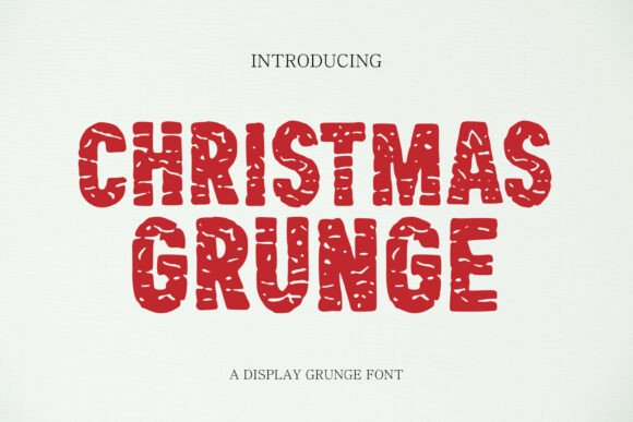Christmas Grunge: A Festive Display Font