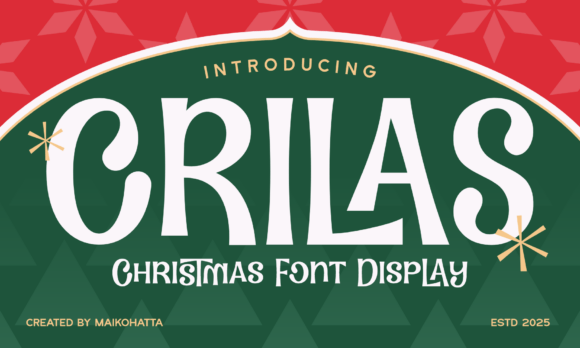 Crilas: A Cheerful Christmas Display Font for Editorial Magic