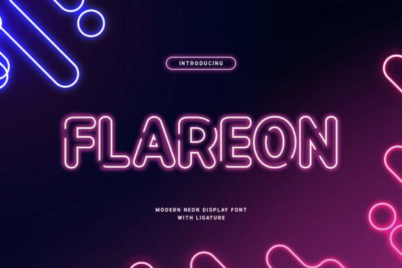 Flareon: The Bold Neon Font for Modern Business Branding
