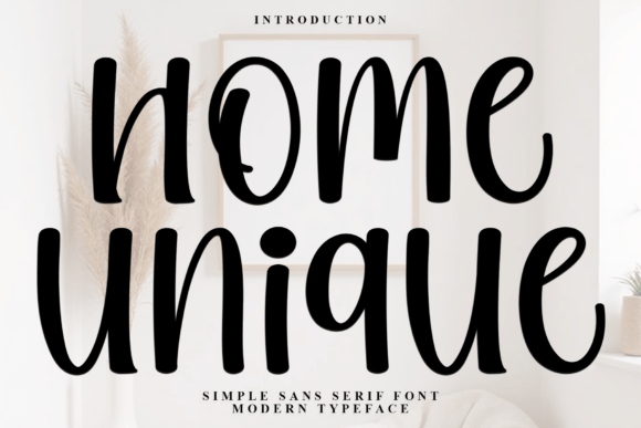 Home Unique: A Festive and Merry Typeface for Web Design