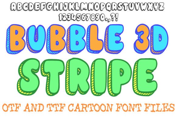 Make Your Craft Projects Pop with Bubble 3d Stripe Font