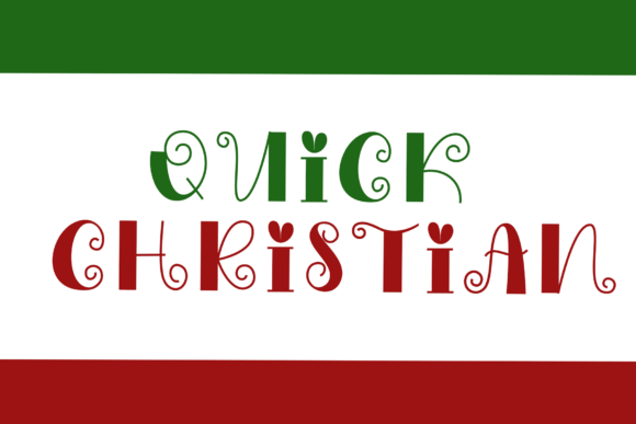 Quick Christian: A Sweet and Swirly Display Font for Crafters