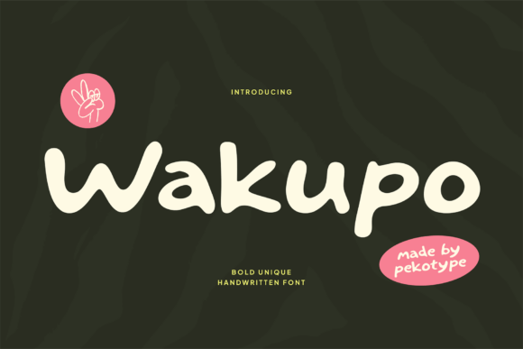 Wakupo: A Handwritten Display Font for Creative Makers